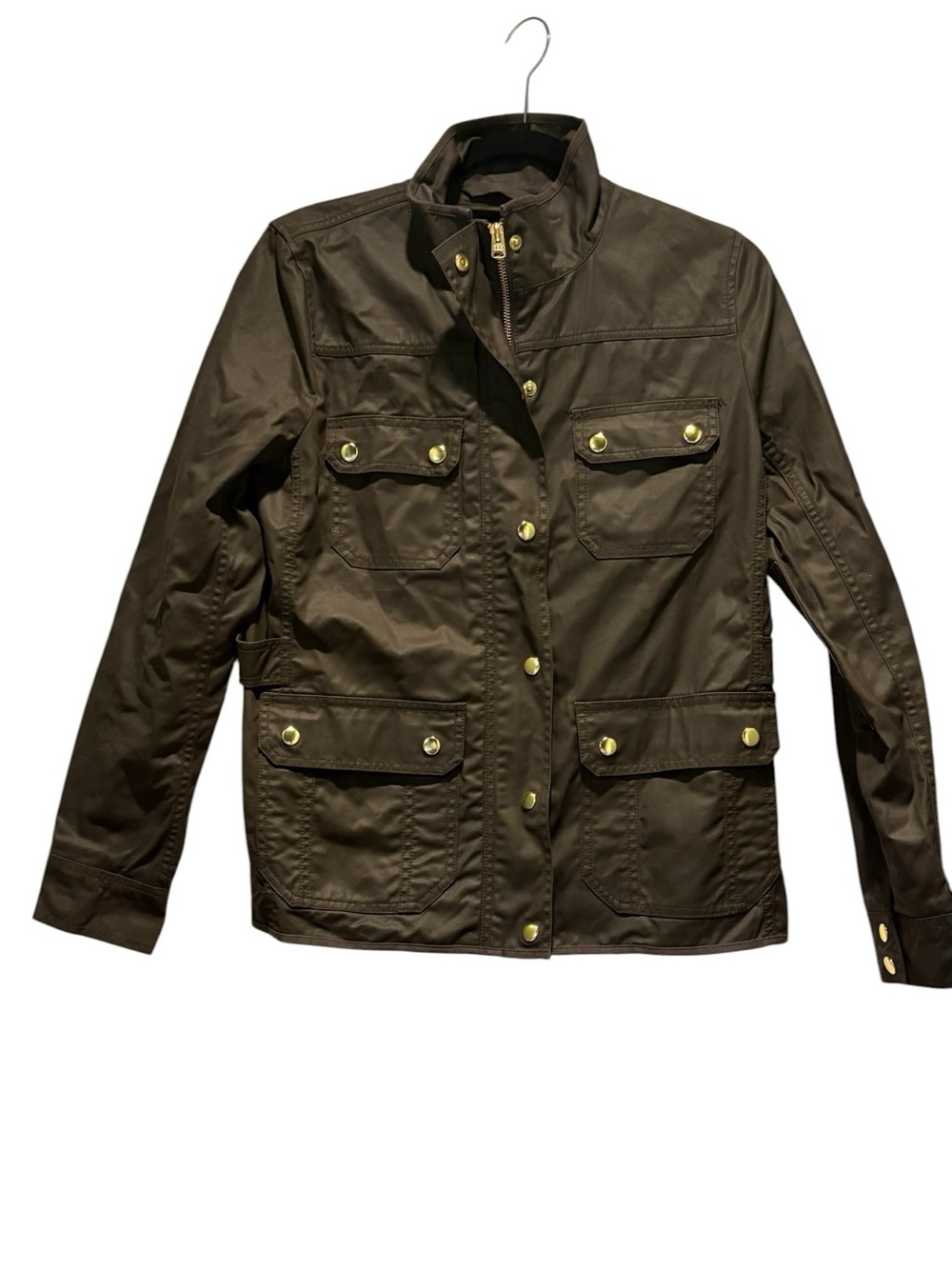 J. Crew - The Downtown Field Jacket, Coat. Size Small. Olive Green - Picture 2 of 16